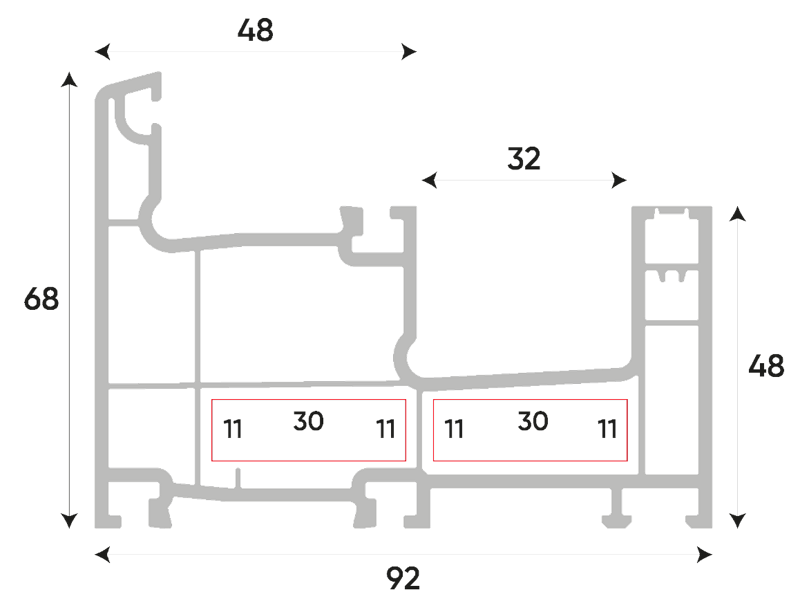 S6001 - Sliding Frame (single rail)