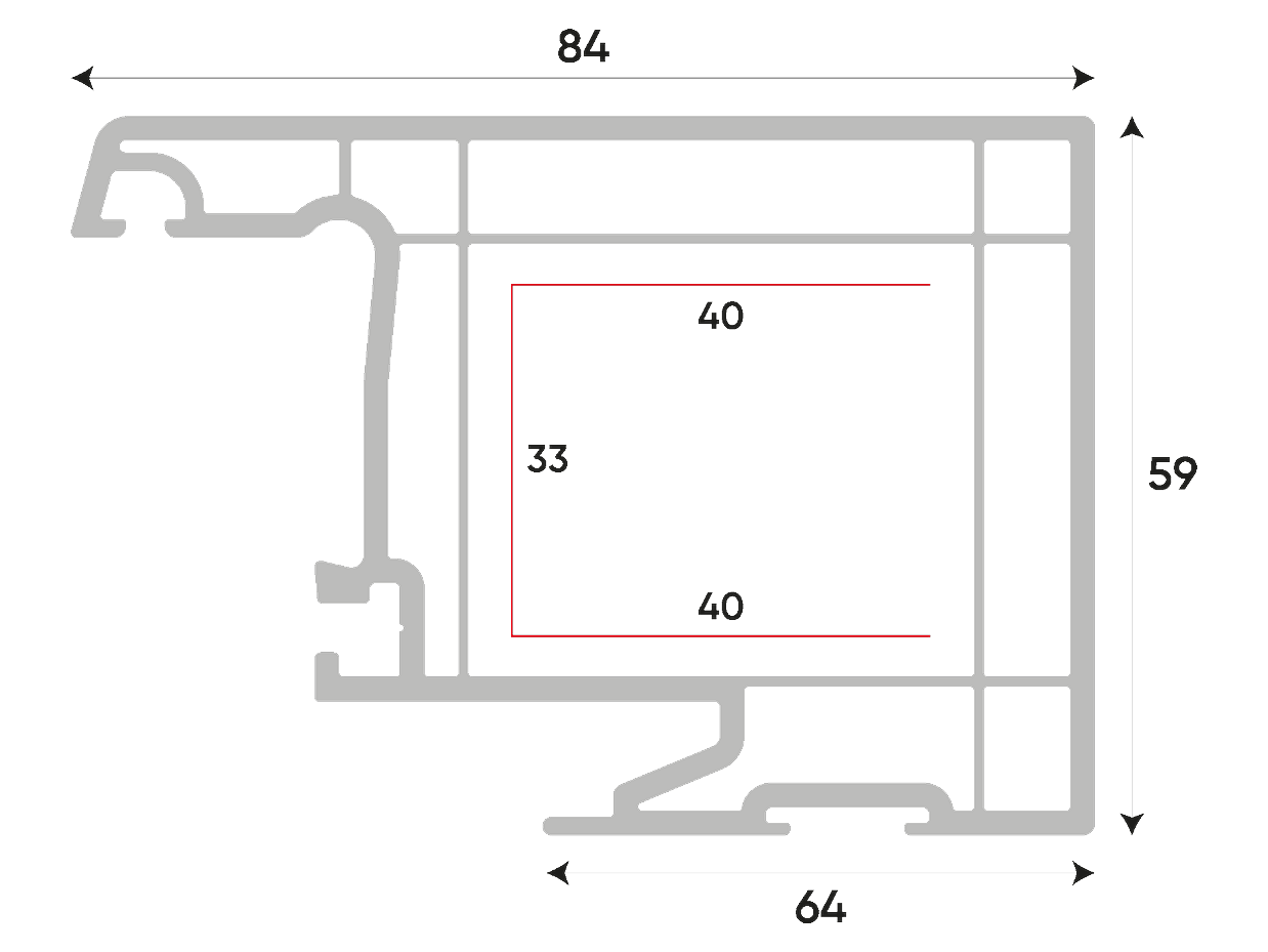 S6004 - Single Sliding Mullion